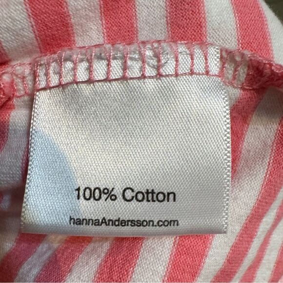 HANNA ANDERSSON Twirl Power Tank Dress Size 130 US 8 White Pink Stripes Cotton - Picture 4 of 5